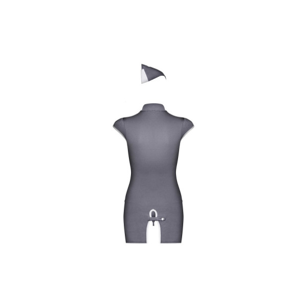 Stewardess Costume 3 pcs - Gris
